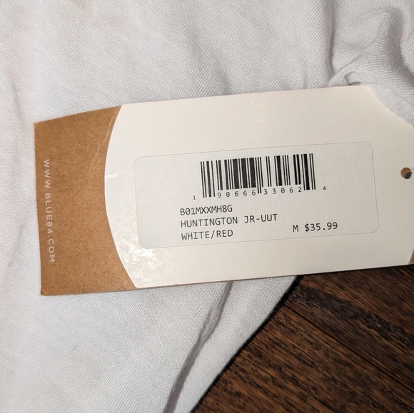 NWT Utah Utes Baseball Tee Red and White by Blue84 - Picture 5 of 9